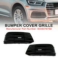thumbnail image 3 of 2PCS Front Bumper Cover Grille Bezel Insert Fit for Audi Q5 2018-2022 Gloss Black, 3 of 16