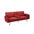 thumbnail image 4 of Derzers Futon Frames & Sets Convertible Futon Sofa Bed, Modern Style, Linen, 74.8", 4 of 6