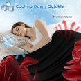 thumbnail image 3 of Red Rose Cooling Blanket,Lightweight Breathable Summer Throw Blanket with Double Sided Cold Effect,Vintage Abstract Garden Flower Floral Black Picnic Blankets Bed Sheet for Hot Sleepers 60"x80", 3 of 8
