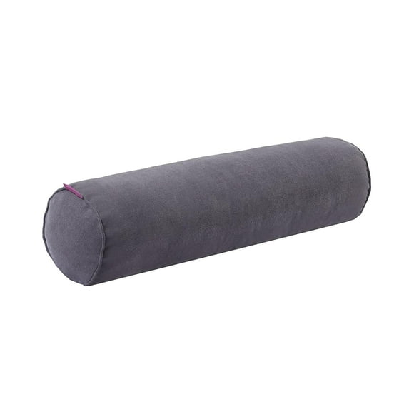 Almohada redonda Almohada cilíndrica Almohadas huecas de algodón, suaves, cómodas, cómodas Almohada acolchada para el cuello para la cama de la vérteb gris jazz