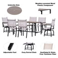 thumbnail image 3 of Outdoor Patio Furniture Sets, 7 Piece Outdoor Patio Dining Set with Dining Table, Swivel Chairs, Shade Umbrella Hole, Outdoor Table Chair Set Conversation Furniture Sets for Lawn Backyard, Black, 3 of 10