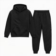 thumbnail image 6 of NOLDARES Toddler Baby Boy Fall Clothes Long Sleeve Hoodie Sweatshirts Pants Set Infant Winter Outfits(T017-Black), 6 of 6