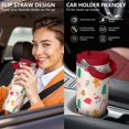 thumbnail image 5 of Christmas 30oz Handheld Travel Tumbler with Handle – Double Wall Stainless Steel Insulated Cup, Flip Straw Lid, Leak-Proof & BPA-Free for Hot and Cold Drinks – Durable Coffee & Juice Mug Black, 5 of 7