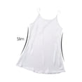 thumbnail image 4 of INSPIRE CHIC Women's Satin Slips Ruffles Hem Spaghetti Strap Plus Size Silky Camisole Nightgown Dress 6XL White, 4 of 6