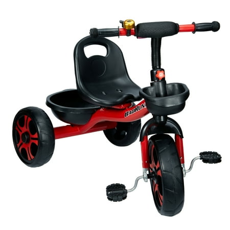 SAYFUT Push Handle Unisex Toddler Tricycle, Steel Red