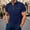 Blue, variant on Men Polo Shirts Short Sleeve Quarter Button Up Tees Shirts Lightweight Grey Summer Shirts for Men