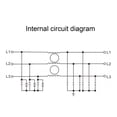 thumbnail image 4 of 20A Three-Phase Three-Wire Metal EMI Power Filter for Noise Suppression, 250V/440V AC 50/60Hz, Compact Design with Bolt Connection, Enhances Equipment Efficiency & Stability in, 4 of 6