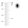 thumbnail image 2 of 0.70cttw Diamond and Sapphire Earring in 14k Yellow Gold, 2 of 2