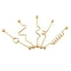 thumbnail image 2 of 5 X Charm Ear Stud Pendiente Oreja Accesorio de joyería para fiesta de Navidad Hugo  Pendiente Industrial Barbell, 2 of 10