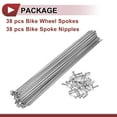 thumbnail image 5 of 38 Set 13G Bicycle Spokes 211mm Bike Wheel Spokes Carbon Steel Silver Tone, 5 of 7