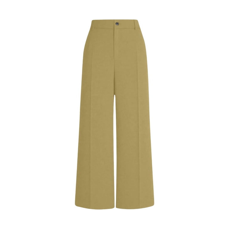ladies pull on dress pants Jalioing Women's Pull on Pants Business Casual Work High Waist Dress Pants for Womens Formal Suit Trousers with Pockets, Size: 2XL