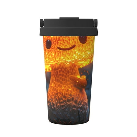 

Salouo Glowing Mushroom In Forest Print Coffee Travel Mug Spill Proof with Lid-Stainless Steel Vacuum Insulated Tumbler - Thermos Cup for Keep Hot/Ice Coffee Tea and Beer