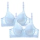 thumbnail image 1 of Puntoco Bralettes para mujer, 2 piezas, ropa interior con hebillas delanteras y estampado de leopardo, sin cierre de acero, 1 of 2