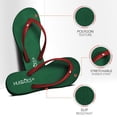thumbnail image 4 of HUGGOES Sapling Natural Rubber Comfort Flip Flops for Women - Olive Green/Red, 4 of 7