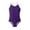 Purple, variant on Wolcakyue Girls Swimsuit One Piece Bathing Suit Twist Front Cutout Adjustable Straps Ruched Girls' Swimwear,Green 6