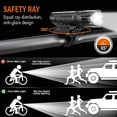 thumbnail image 2 of Luz LED para bicicleta de 2000 mAh, recargable, delantera y trasera, 4 modos, ultrabrillante, con alimentación por USB, resistente a golpes y al agua., 2 of 5