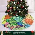thumbnail image 6 of FMSHPON Easter Eggs Xmas Christmas Tree Skirt Stand Mat for Holiday Party Decoration Indoor Outdoor 48 inches, 6 of 6