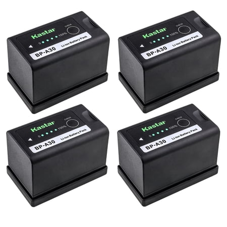 Kastar 4-Pack BP-A30 Battery 14.4V 3400mAh Replacement for Canon EOS C200 EOS C200B EOS C220B EOS C300 Mark II PL Cinema EOS Camera EOS C300 Mark III Digital Cinema Camera