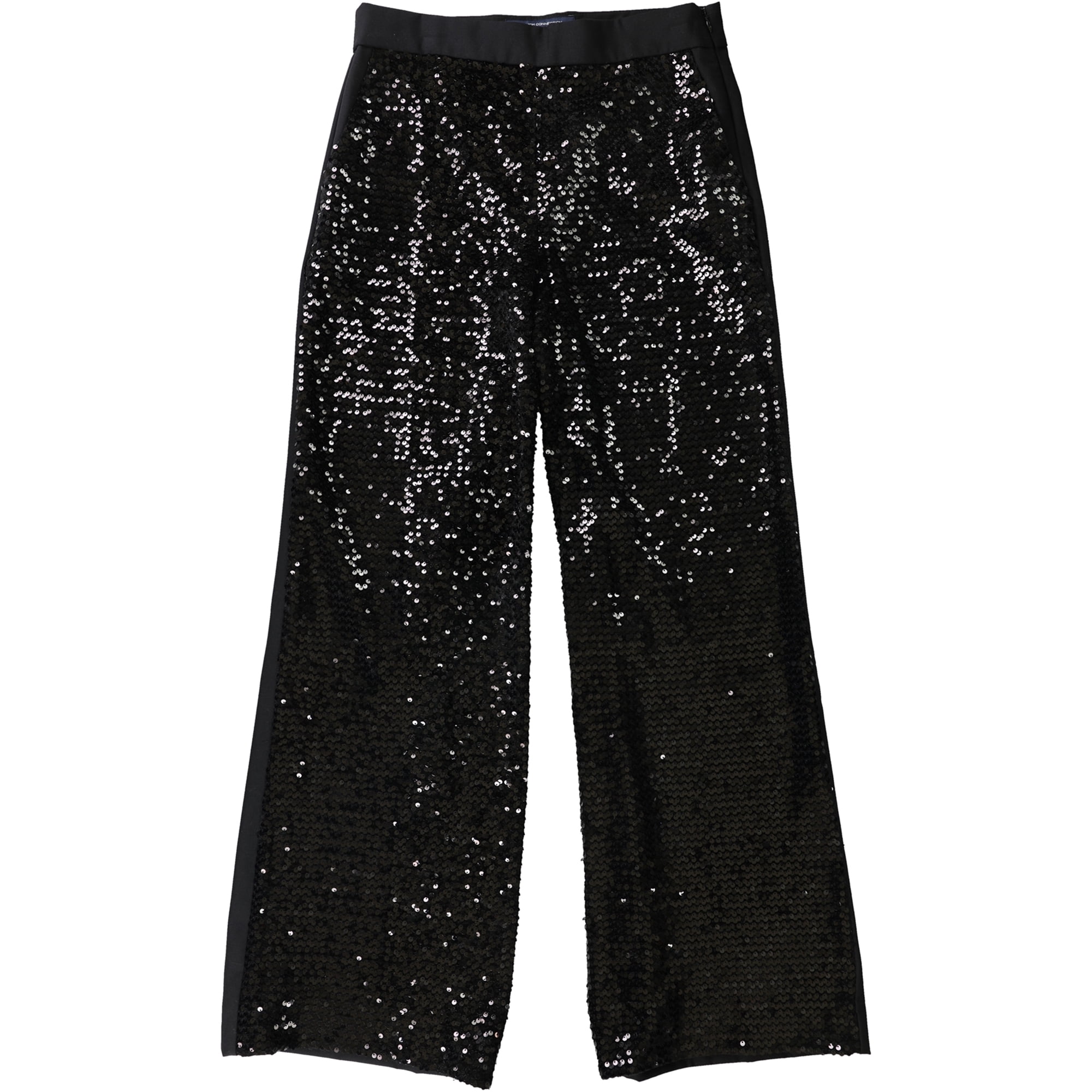 black pants with sequin stripe