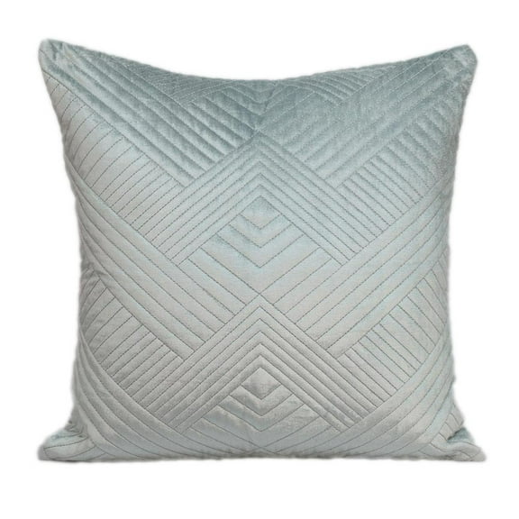 Parkland Collection Gaia Transitional Quilted Gray Throw Pillow