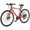 Red, variant on Lilypelle Hybrid Bike for Adults, 700C Lightweight Mens Bike w/ Aluminum Frame & Disc Brakes & LED Headlight, 8-Speed Vintage Retro Hybrid Bicycles for City Commuters, Adult Bike, Male Road Bike