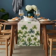 thumbnail image 2 of St. Patrick's Day Table Runner - 108 Inch Long, Kitchen Dining Table Runner Dresser Scarves, Spring Green Shamrock Botanical Beige Farmhouse Decor for Coffee Tables Wedding Party Banquet, 2 of 8