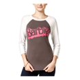 thumbnail image 1 of Camiseta gráfica Mighty Fine Barbie Raglan para mujer negro extragrande, 1 of 2