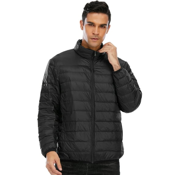 FUTATA Winter Men's Foldable Down Jacket, Winter Coat Ultra Lightweight Slim Down Jacket Winter Jacket