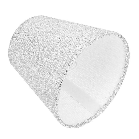 IBASETOY Fabric Shade Desk Lamp Silver 1Pack for Bedroom Living Room