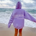 thumbnail image 4 of Womens Fall Hoodies Dear Person Behind Me Letter Print Long Sleeve Hooded Sweatshirts Casual Fashion Pullover Tops, 4 of 6