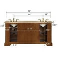 thumbnail image 7 of Silkroad Exclusive Traditional Travertine Bathroom Vanity- Double Sink - 72 in. Wide, 7 of 7