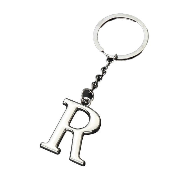 Llavero metálico galvanizado Az con 26 letras, resistente a la decoloración, ideal como regalo promocional.