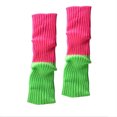 thumbnail image 3 of ITFABS Women Leg Warmers, Solid Color/Rainbow Stretch Knitted High Socks, 3 of 9