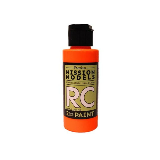 2 oz Fluorescent Racing Bright Orange Acrylic Lexan Body Paint