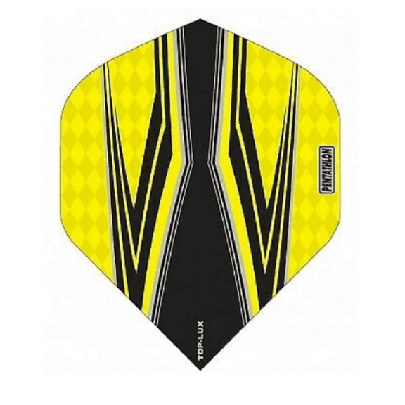 3 Sets (9 Flights) Pentathlon TDPLUX STANDARD Yellow Ex-Tough Dart Flights - 100 Micron - Style 2
