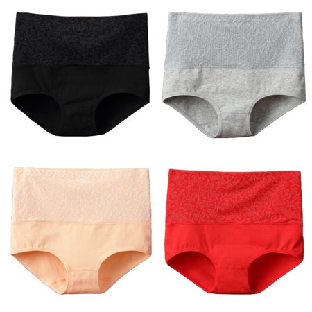 

QWZNDZGRCotton Underwear Women High Waist Lingerie For Ladies Briefs Tummy Control Panties C-Section Recovery XXXXL Plus Size Underpants