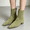 Green_006, variant on Women Square Toe Low Chunky Heel Ankle Booties Fashion Side Zipper Flat Short 2026 fall Winter Boot Daily Office Party Formal Shoes Green 5.5(EU-36)