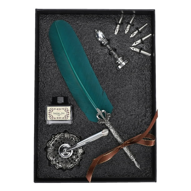 Juego de pluma de pluma Juego de pluma de pluma Juego de pluma de caligrafía antigua Ultra Responsive Jadeshay A