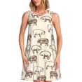 thumbnail image 1 of Fotbe Vintage Farm Pigs Vestido de Verano sin Mangas para Mujer – Vestido Midi Línea A, Estilo Camiseta Floral, Vestido Playero Casual y Fluido, 1 of 7