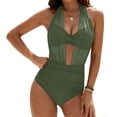 thumbnail image 1 of Trajes de baño para mujer, moda de primavera para mujer, conservador, color sólido, estilo falda, conjunto de traje de baño con abertura, trajes de baño para mujer, trajes de baño para mujer, traje de, 1 of 5