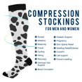 thumbnail image 2 of FORMRS Womens Knee High Socks Casual Long Thick Travel Daily Wear, 2 Pairs, Cow Spots, 2 of 6