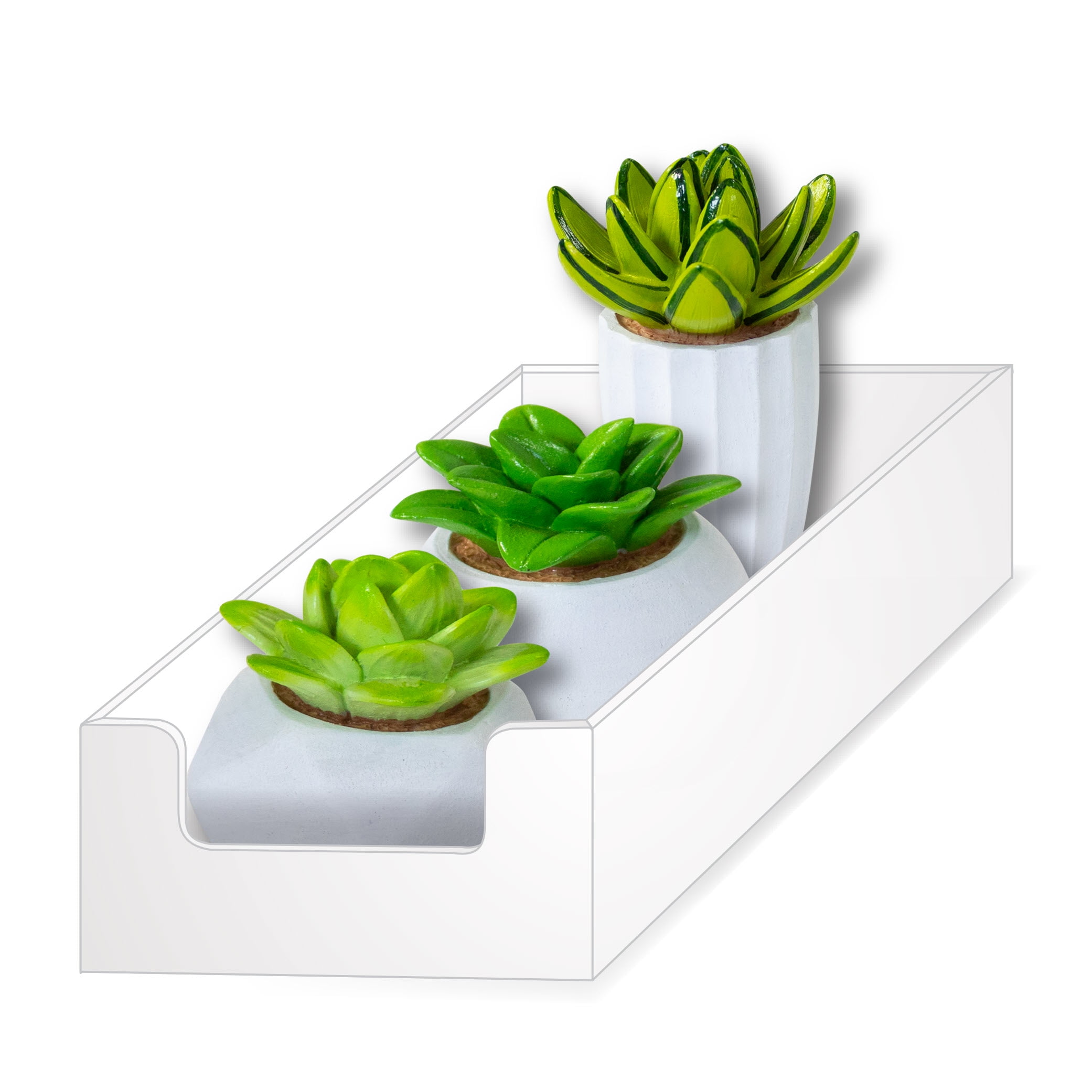 Succulent Decor Aquarium Resin Decorations for Fish Tanks - Size Small - Selection Will Vary