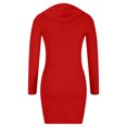 thumbnail image 5 of USSUMA Dresses for Women 2025 Casual Spring Womens Dresses Long Sleeve Solid Color Maxi Dress Trendy Dress Fashion Dresses School Online Shopping Red Dress Size-M, 5 of 5