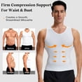 thumbnail image 3 of KIWI RATA 2 Packs Men's V‑Neck Workout Shirts Athletic Active Tops Compression Tank Top Tummy Control Stretchy Body Shaper Base Layer Abdomen Undershirt, 3 of 7