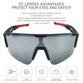 thumbnail image 2 of UPANBIKE Bike Cycling Sunglasses Sports Sunglasses Anti-UV400 Large Size Lens TR90 Unbreakable Frame, Matte Black/Red Frame(Silver lens), 2 of 7