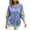 #0101-Blue, variant on Women's Oversized 3/4 Sleeve Sweatshirt Cute Floral Patch Crewneck Pullover Casual Vintage Aesthetic Tops Preppy Clothes