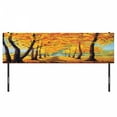 thumbnail image 3 of Country Headboard, Painting of a Park in Autumn Fall with Pale Warm Tone Leaves Harmony Nature Print, Upholstered Decorative Metal Bed Headboard with Memory Foam, King Size, Yellow Brown, by Ambesonne, 3 of 4