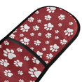 thumbnail image 4 of Yayeee Double Oven Mitt Kitchen Heat Resistant Baking 35" x7" Quilted Cotton Glove, Red Cartoon Paws Pattern, 4 of 6