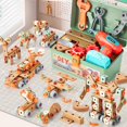 thumbnail image 1 of Juego de herramientas VEAIS Kids con taladro 155 piezas con caja de herramientas para niños de 3 a 5 años, 1 of 9