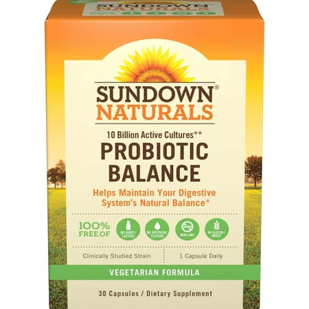 Sundown Naturals Probiotic Balance Dietary Supplement Capsules, 30 (Best Natural Probiotic Supplement)